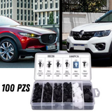 Kit Completo 100 Pz Clips y Pernos Parachoques, Puertas, Defensas Cualquier Modelo Auto (Llave Especial GRATIS🎁)