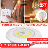 Juego Bombilla X3 Luces Led Inalámbrica Con Control De Mando