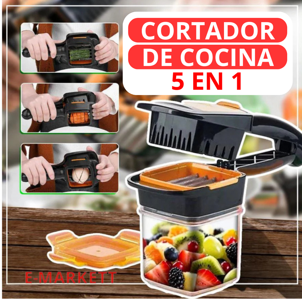 👩🏻‍🍳 Cortador De Cocina 5 En 1 👨🏻‍🍳