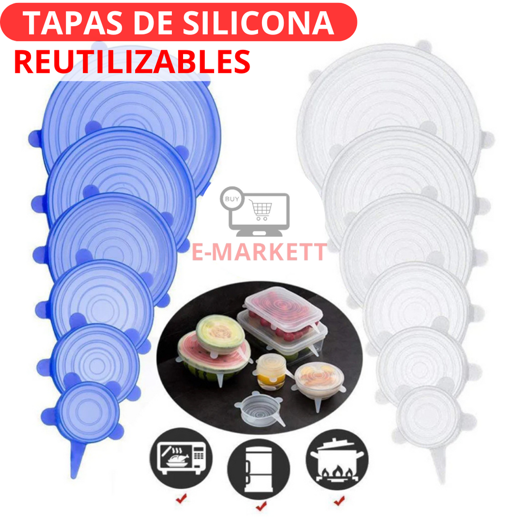 Tapas de Silicona Reutilizables™ (6 uds./set)