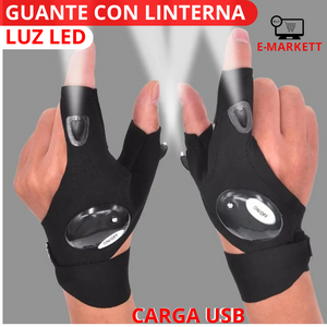 GUANTES LINTERNA LUZ LED