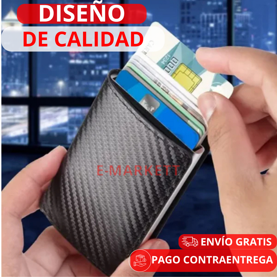 🗃️Billetera Tarjetero Aluminio Fibra De Carbono Hombre Y Mujer🗃️