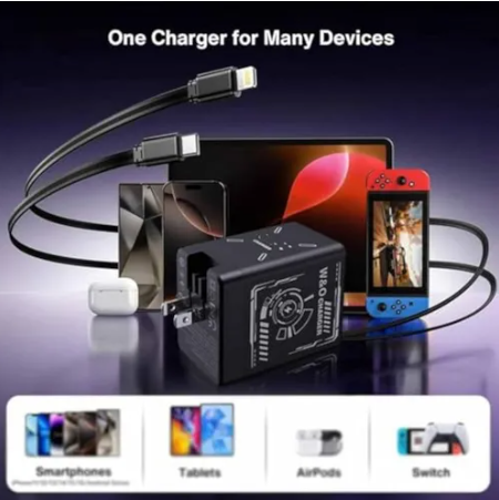 ¡Oferta 2026! ¡Cargador original  superrápido de GaN con cables 2 en 1!🔥