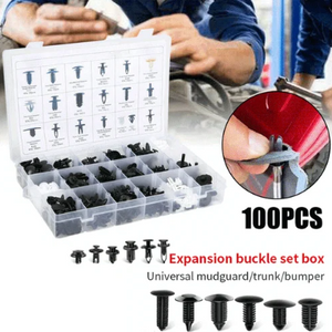 Kit Completo 100 Pz Clips y Pernos Parachoques, Puertas, Defensas Cualquier Modelo Auto (Llave Especial GRATIS🎁)