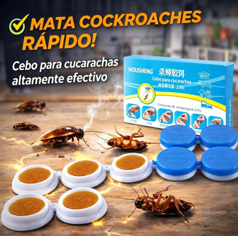 💥【50%OFF】40  Parches de cebo de gel fuerte para matar cucarachas