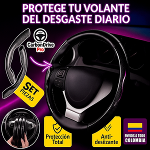 CarbonDrive Pro 🚗 Protector de Volante estilo Fibra de Carbono 🎁HOY OBSEQUIO GRATIS🎁