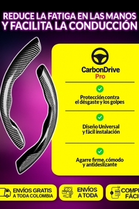 CarbonDrive Pro 🚗 Protector de Volante estilo Fibra de Carbono 🎁HOY OBSEQUIO GRATIS🎁