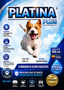 2 X1 Limpiador Enzimático Eliminador de Olores de Orina Platina PLUS - 500ml
