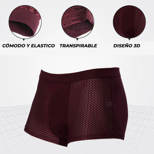 Boxer Hombre Microfibra Malla Corto F Entero Combo X3