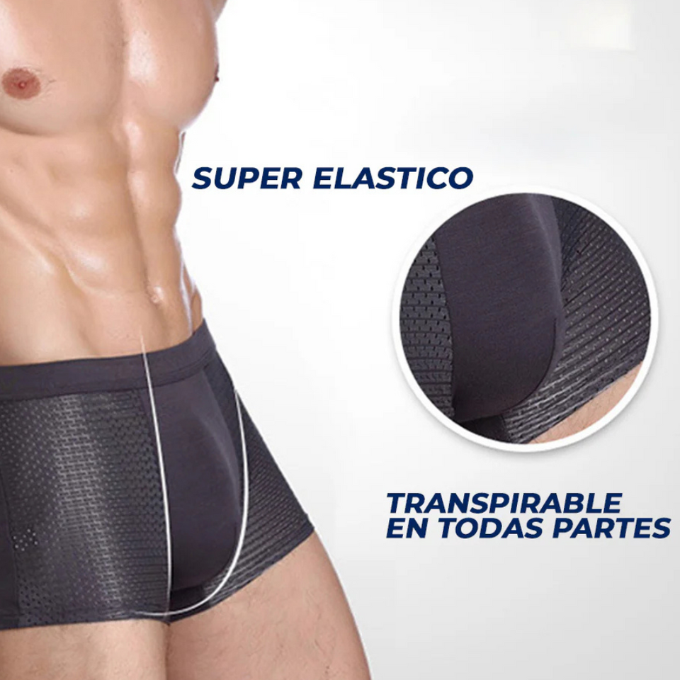 Boxer Hombre Microfibra Malla Corto F Entero Combo X3