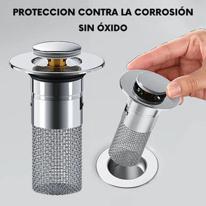 Sifón Steel Fresh De Desagüe Para Lavado Con Filtro