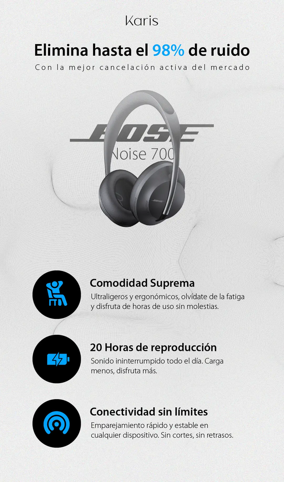 AUDÍFONOS BOSE NOISE 700 ®  +  ENVIO GRATIS