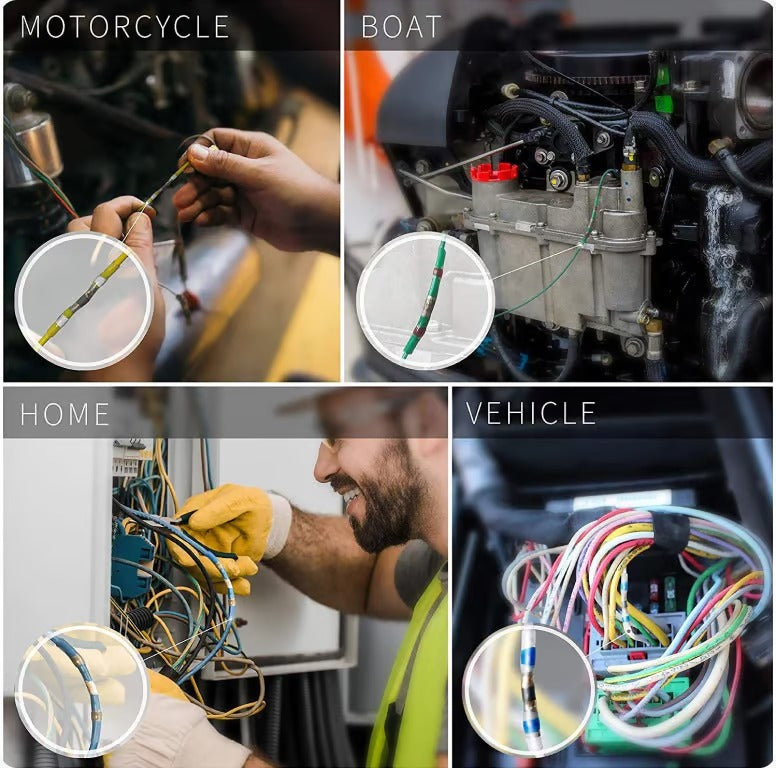 Kit X 100UND de conector de cable de soldadura a prueba de agua