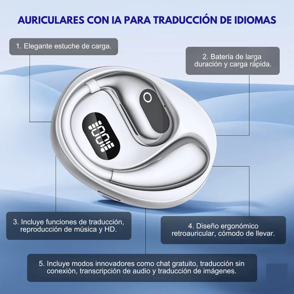 🏆#1 en ventas ⏰ÚLTIMO DÍA 60% DE DESCUENTO 💎Auriculares inalámbricos +🎁 OBSEQUIO GRATIS🎁  OWS Bluetooth 5.4 con traducción IA (compatibles con iOS y Android)