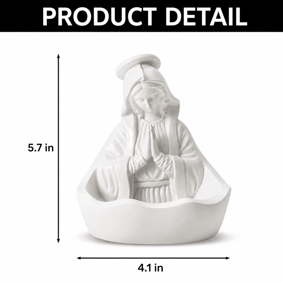 ⭐Porta rosario personalizado de la Virgen María + Rosario de obsequio⭐
